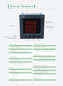 Medidor de Energí<span class=keywords><strong>a</strong></span> Multifuncional Trifásico de Cuatro Cables con Pantalla Digital, Comunicación RS485, Clase de Protección IP65, Precisión 0.5 - Product Image 5