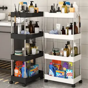 PP Plastic Multilayer Save Space Crack Shelf Bathroom Gap Holder Removable Rack Kitchen Narrow Storage Racks Kitchen Organizer