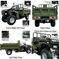 Quad utilitaire 4x4 DL300U 300cc, puissant véhicule tout-terrain pour travaux agricoles et de ranch, démarrage électrique, pour adultes