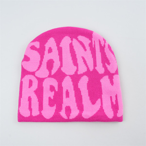 Cao Cấp Chất Lượng Cao Acrylic Beanies Biểu Tượng Tùy Chỉnh Đan Ngắn Còng Thể Thao Mùa Đông Skull Cap, Beanies Với Tùy Chỉnh Jacquard Logo - Product Image 4