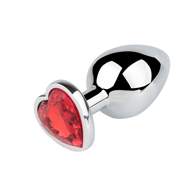 INTENSE - PLUG ANALE IN METALLO ALLUMINIO CON CRISTALLO ARGENTO TAGLIA M