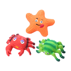 Komik yengeç Fishsar ve örümcek tüylü lateks Pet oyuncak köpekler için yavru köpek çiğneme oyuncakları - Product Image 1