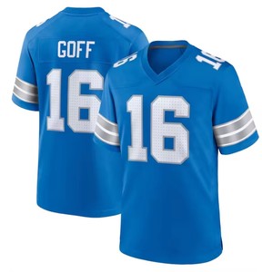 Hete Aanbieding Voetbalteamtenue # 14 St. Brown # 16 Jared Goff Detroit-shirt voor heren - Product Image 2