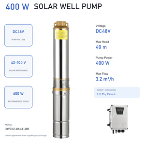 ปั๊มน้ำบาดาลพลังงานแสงอาทิตย์แรงดันต่ำ QY DC48V 400W สำหรับน้ำบาดาลและการชลประทาน 3.2 ลบ.ม./ชม. ระยะส่ง 40 ม. - Product Image 1