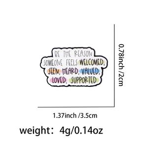 Spilla in metallo BE the REASON, distintivo creativo con lettere inglesi, accessorio per gioielli e abbigliamento - Product Image 5