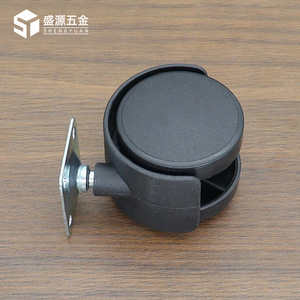 Shengyuan Flatbed Caster 2-Inch Nylon Swivel <b>Wheel</b> With Brake <b>For</b> Furniture <b>Table</b> Chair - Product Image 2