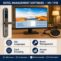 Cerradura de Puerta de Hotel RFID con Cerradura Europea 3585 6085 4585 para Puerta Corredera de Aluminio con Software Gratuito