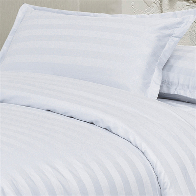 Solid Color Cotton 100% Cotton Fabric 1-3 cm Satin Stripe for Hotel Bedding Bedsheet Home Textile Fabric