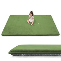 Neue Korallenvelours Moderne Baby-Krabbelmatte Rutschfeste Wasserdichte Weiche Bodenspielmatte Haustierfreundlich Maßgefertigte Größe Logo OEM ODM