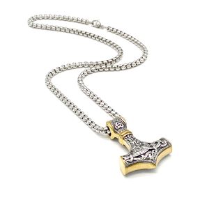 Collana vyking Mjolnir acciaio inossidabile ciondolo martello con maglia bohémien forza amuleto ispirato alla <span class=keywords><strong>mitologia</strong></span> norrena - Product Image 3