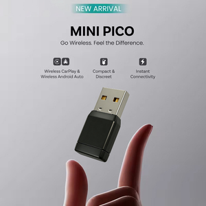 Caja Inteligente Inalámbrica CarPlay con Android Auto, Interfaz Multimedia Portátil con Bluetooth para Automóviles - Product Image 1