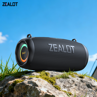 Enceinte de fête sans fil ZEALOT P15 50W avec double haut-parleur 25W et éclairage RGB, étanche IPX6, batterie 6000mAh, appairage TWS, Type-C, pour jardin