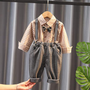 Tenues assorties pour frère et sœur en coton à carreaux vintage d'été, ensemble de vêtements de famille, costumes pour garçons, blazers, ensembles de vêtements pour enfants - Product Image 4