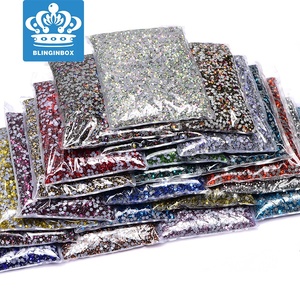 Blinginbox Großhandel 14400 Stück Großer Beutel Glitzer Strass SS3-SS20 Hotfix Rhinestone Kristallglas-Strass für Dekoration Birkin - Product Image 1