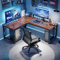 Bureau d'angle ergonomique en forme de L, moderne, pour jeux vidéo, avec étagère, directement de l'usine chinoise