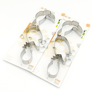 Stainless Steel <b>Cookie</b> Cutter 3 Pcs Cartoon Shape Baking Mold For <b>Cookie</b> Fruit Vegetable <b>Cutting</b> - Product Image 1