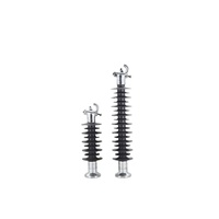 Aislador de poste de línea horizontal compuesto de polímero de caucho de silicona para línea eléctrica de alto voltaje, línea de distribución de 15 kV, kV