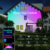Luces LED de Punto Permanentes Inteligentes RGBIC de 50 pies y 36 LED, Resistentes al Agua IP65, con Control por Aplicación, para Decoración Exterior de Casas