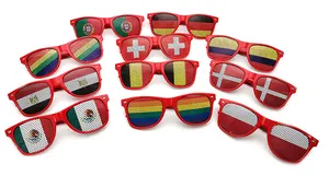 Custom Sticker Sunglasses Country Flag Glasses UV400 Sun Glasses Fashion Men Women Spectacles