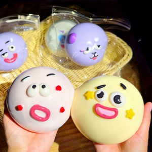 Cute Expression Slow Rising Squishy Toy Super Soft Creamy Stress Relief Ball Kawaii Squeeze Fidget Toy - Product Image 2