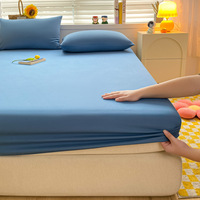 Drap-housse en coton lavé uni, ultra doux, infroissable, élastique et anti-déchirure, 600 fils, pour la maison, vente en gros sur mesure