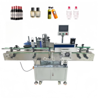 Etiqueteuse automatique simple/double face pour flacons en plastique, verre, applicateur de bocaux, étiqueteuse d'autocollants pour bouteilles rondes