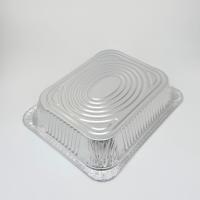 Conteneur rectangulaire en aluminium de haute qualité avec couvercle, jetable, résistant au four, qualité alimentaire, capacité de 3500 ml, pour utilisation au barbecue