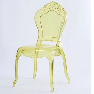 Custom Design Stackable Transparent Acrylic Plastic <strong>Resin</strong> Pc Royal Clear Crown Hotel Banquet <strong>Chair</strong> for Wedding - Product Image 4