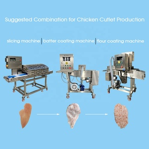 Piccola macchina industriale ad alta capacità per la panatura e la paneggiatura di polpette di carne, nuggets e cotolette di pollo per stabilimenti di lavorazione alimentare - Product Image 3