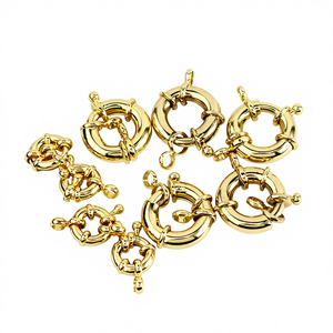 JF1311 In Offerta Speciale Chiusura a Moschettone Rotondo Placcata in Oro 18k Argento di Buona Qualità per la Creazione di Braccialetti e Collane - Product Image 2