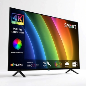 Téléviseur intelligent LED sans cadre prêt à être expédié, tailles 43'', 50'', 55'', 65'', 75'', 85'', 98'', définition 4K UHD HDTV, bon <span class=keywords><strong>prix</strong></span> pour usage hôtelier - Product Image 1