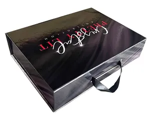 Роскошная белая картонная подарочная коробка с магнитной застежкой и логотипом на заказ, складная подарочная коробка