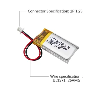 Hot Selling Fernbedienung batterie UFX 801730 350mAh 3,7 V Lithium-Ionen-Batterie