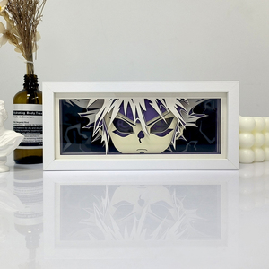 Lámparas de tallado de papel 3D de Anime, caja de luz para decoración de habitación de niños, lámpara de madera con luz Led, lámpara de noche para dormitorio, regalo de juguete, triangulación de envíos - Product Image 3