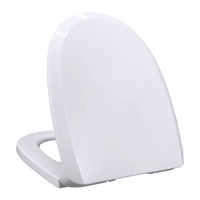 XJ-921 Siège de toilette en plastique en forme de U de haute qualité à fermeture lente, accessoires de salle de bain, couvercle de toilette