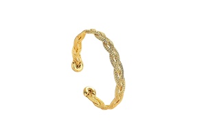 Bracelet en alliage de cuivre plaqué or 18 carats pour femme, bijoux simples et tendance, vente en gros - Product Image 6