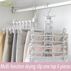 Hot Wholesale <b>White</b> Multifunction Foldable Hangers Good Quality for Sweaters & Jeans Space-Saving Drying Clothes in Wardrobe - Product Image 3