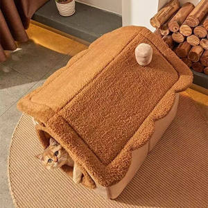 Mignon Chaud Confortable Maisons Pour Animaux De Compagnie Chat Cage Intérieur Amovible Lavable Pet Lit - Product Image 2