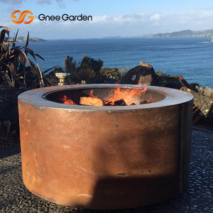 Chimenea Rectangular de Acero Corten para Exteriores, Brasero para Leña - Product Image 6
