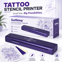 Copieur de pochoirs de tatouage sans encre thermique Bluetooth sans fil Tuffking - Léger et écologique pour les salons de tatouage et l'art corporel