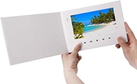 Carte de vœux vidéo comprenant une mémoire 4G et une batterie rechargeable Écran LCD Brochures numériques
