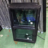 Fenêtre coulissante à soufflet en PVC/UPVC américaine, prix raisonnable, simple ou double, avec fixation par clou et moustiquaire, pour maison ou bureau