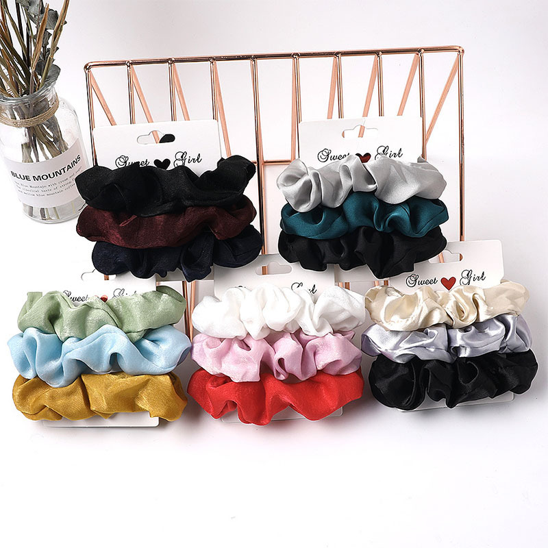 Hair Accessories Scrunchie Manufacturer Solid Color