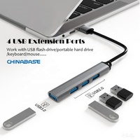 Répartiteur USB pour ordinateur portable Multiport USB A vers 4 USB 3.0 Hub Expander Transfert de données rapide Compatible avec Windows PC Mac Printer