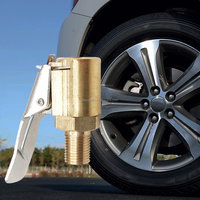 Pour le gonfleur de pneu mandrin à air robuste avec accessoires de compresseur à pince Verrouillage à débit fermé sur la trousse à outils de pneu Connexion mâle rapide