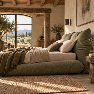 Cadre de lit en tissu surdimensionné, vente en gros d'usine, couleur personnalisée, lit double rembourré doux avec grands coussins de dossier pour les revendeurs de meubles - Product Image 4