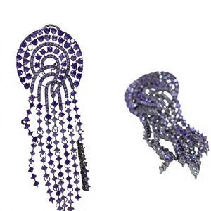 Pendientes de moda de aspecto magnífico con piedras brillantes Busque accesorios de moda para fiestas con para mujeres y niñas - Product Image 2