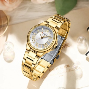 CURREN 9091 Romantic Charm Women's Wristwatches Fashion Design Thin Quartz <b>Watch</b> with Luminous Hands Stainless Steel Bracelet - Product Image 3