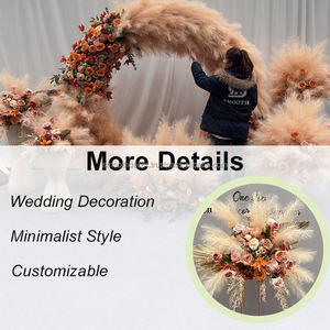 SMOOTH Maple Leaf Arrangement <b>Artificial</b> Silk Rose Handmade Modern Environment-Friendly <b>Wedding</b> Burning Red Long Design <b>Flower</b> - Product Image 4