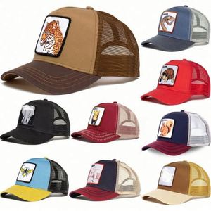 Gorra de béisbol con parche de animal y logotipo personalizado al por mayor de fábrica, gorra trucker de malla con diseño de animal para hombre - Product Image 1